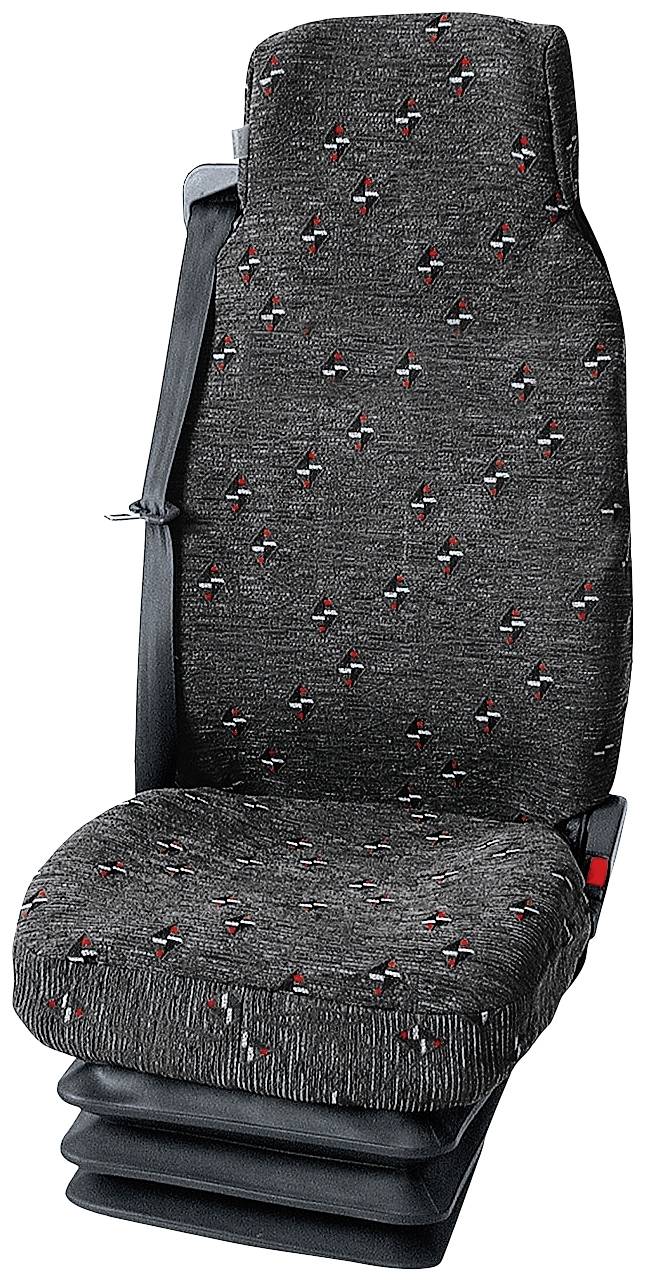 HP Autozubehör 22229 Star Housse de siège Coton, polyester anthracite, imprimé siège passager, siège conducteur