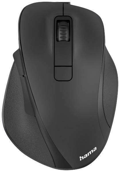 Hama MW-500 Recharge Souris ergonomique radio optique noir 6 Boutons 1600 dpi ergonomique, rechargeable
