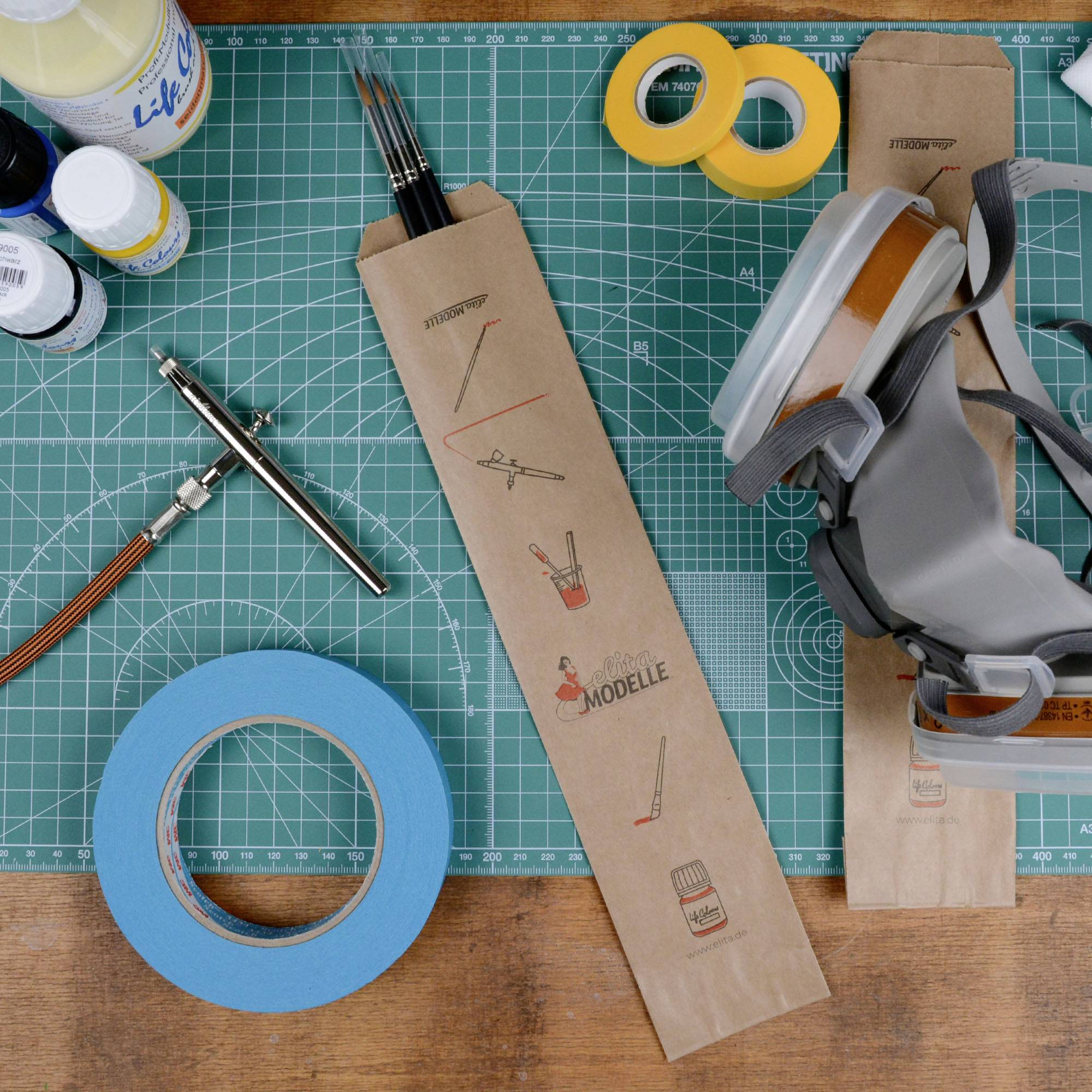 Elita Set de pinceaux cheveux synthétiques 3 pièces