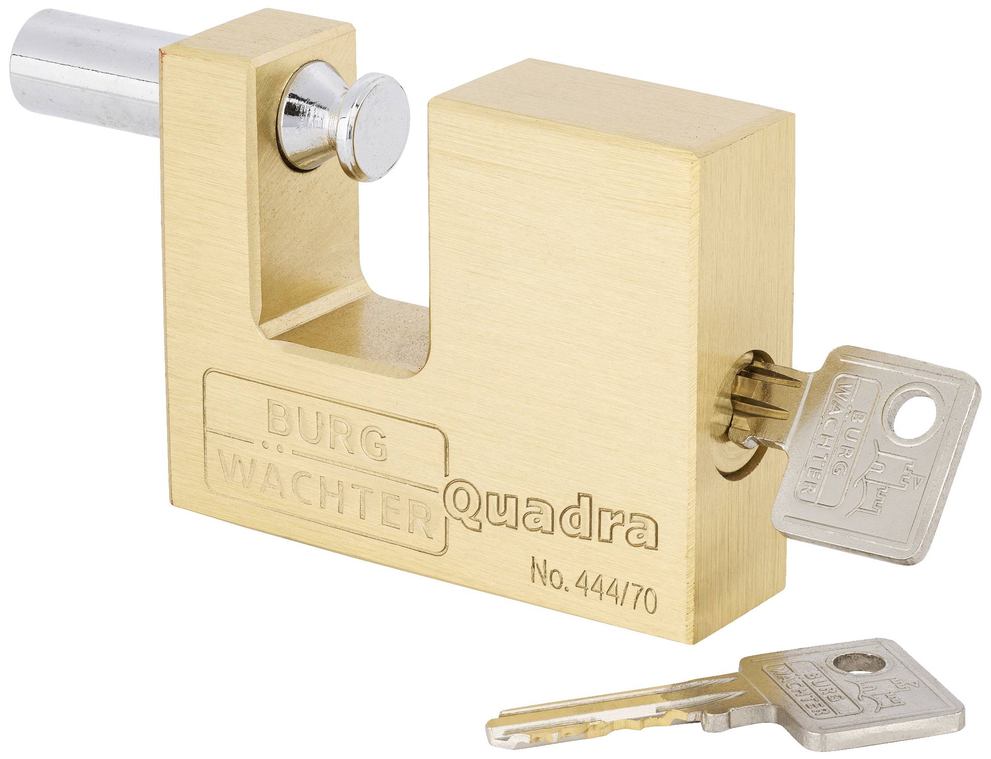 Burg Wächter 28681 Cadenas 70.00 mm fermeture différente laiton avec serrure à clé