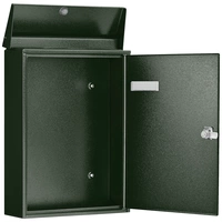Burg Wächter 61070 LETTER 5832 GR Boîte aux lettres acier vert avec serrure à clé Burg Wächter 61070 LETTER 5832 GR Boîte aux lettres acier vert avec serrure à clé