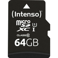 Intenso 64GB microSDXC Performance Carte microSD 64 GB Class 10 UHS-I étanche Intenso 64GB microSDXC Performance Carte microSD 64 GB Class 10 UHS-I étanche