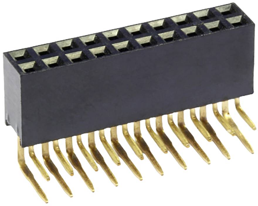 Connfly Barrette femelle (standard) Nbr de rangées: 2 Nombre de pôles par rangée: 10 DS1024-2*10RF1 Tube