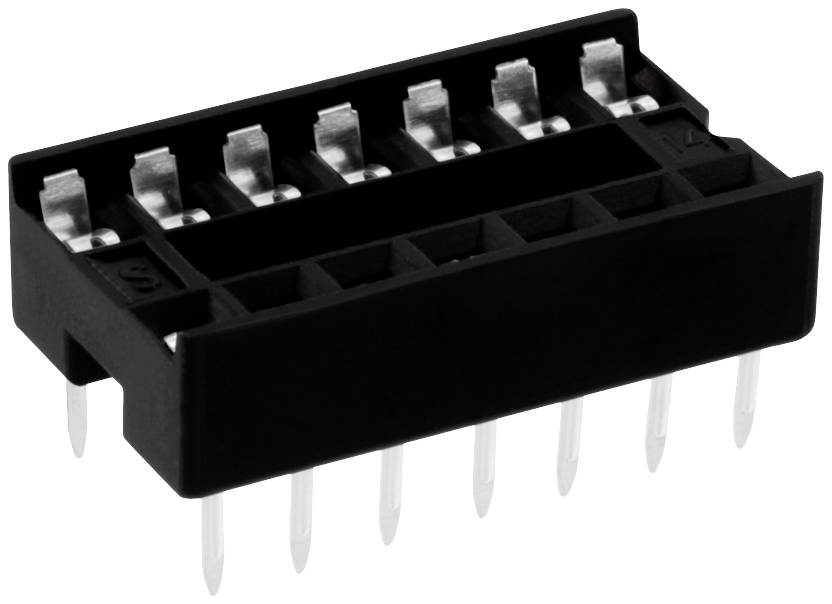 Connfly DS1009-14AT1NX-0A2 Support de circuits intégrés Pas: 2.54 mm Nombre de pôles: 14 Tube