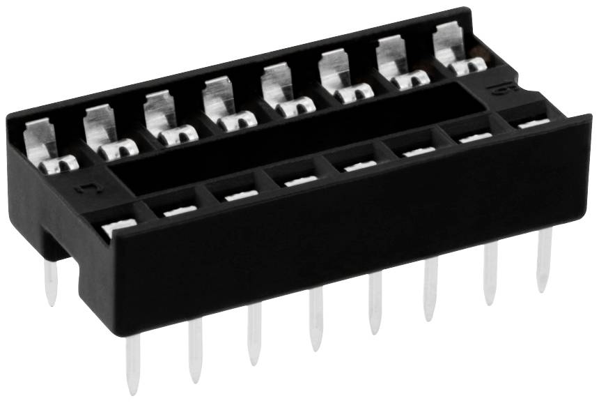 Connfly DS1009-16AT1NX-0B2 Support de circuits intégrés Pas: 2.54 mm Nombre de pôles: 16 Tube