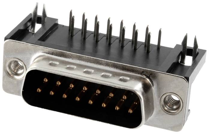 Connfly DS1037-01-15MNBKT7 Embase SUB-D mâle Nombre de pôles: 15 pin à souder Tray