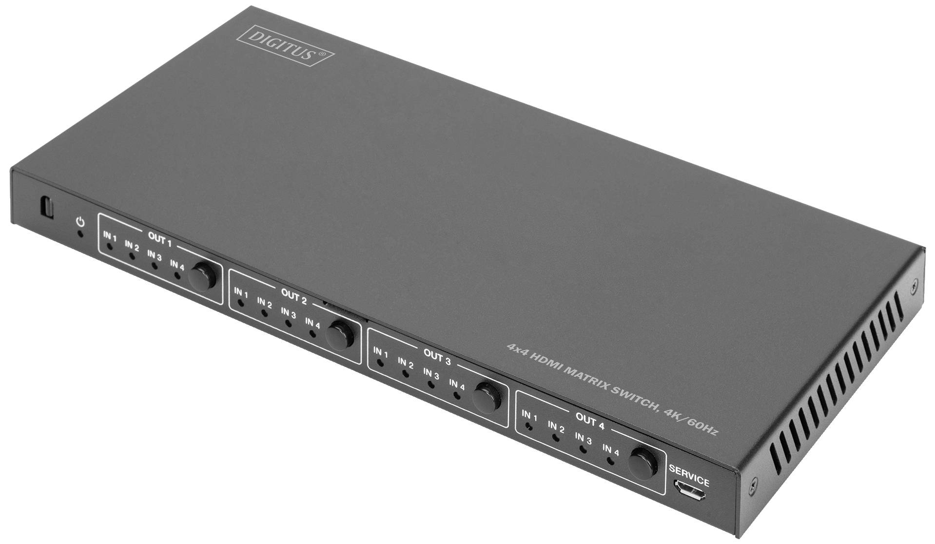 Digitus DS-55511 HDMI Adaptateur [4x HDMI femelle - 4x HDMI femelle] noir compatible HDMI, HDMI High Speed, HDMI ultra-HD (4k)