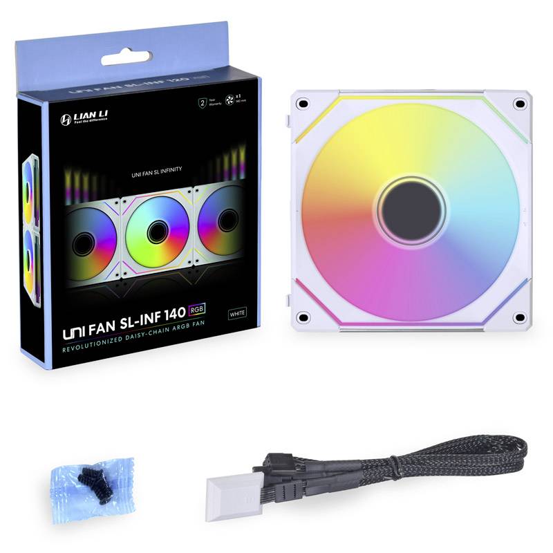 Lian Li UNI FAN SL-INF 140 ARGB PWM Ventilateur pour PC blanc (l x H x P) 140 x 142 x 25 mm