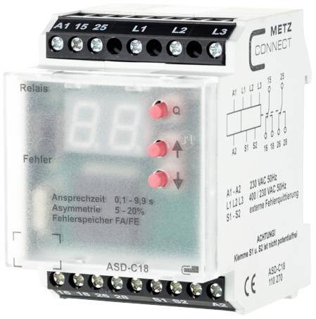 Relais de surveillance 230 V/AC (max) 2 inverseurs (RT) Metz Connect 110270 1 pc(s)