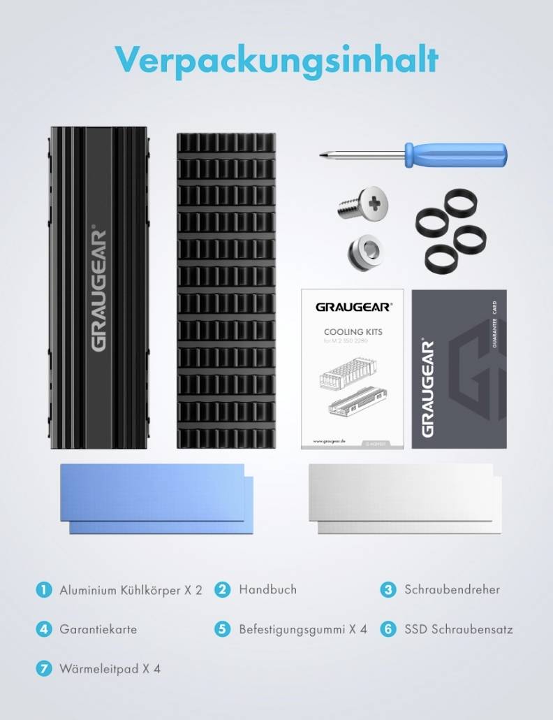 GrauGear G-M2HS01 Dissipateur thermique pour disque dur