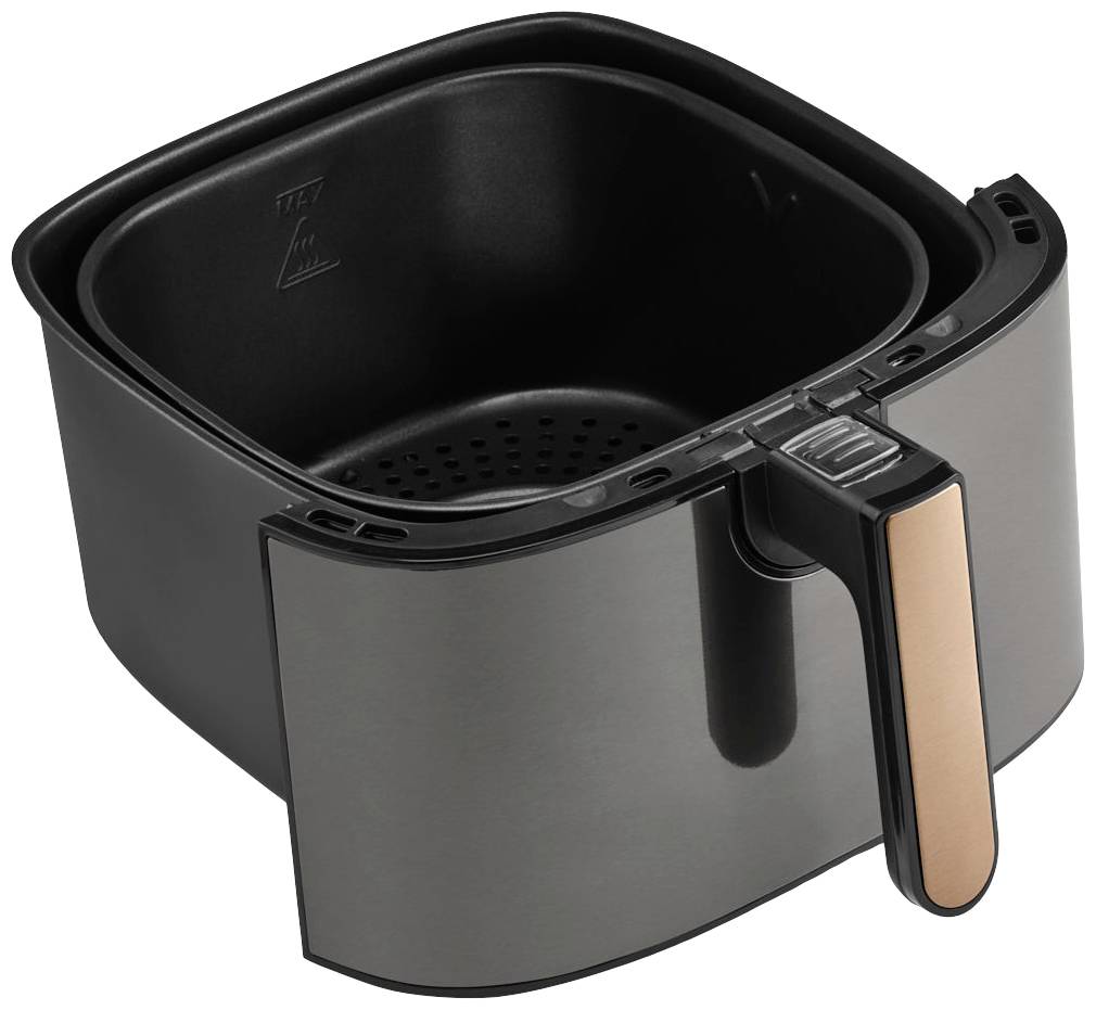 arzum AR2074-B Friteuse à air chaud 6 l fonction minuteur, protection contre la surchauffe cuivre, noir