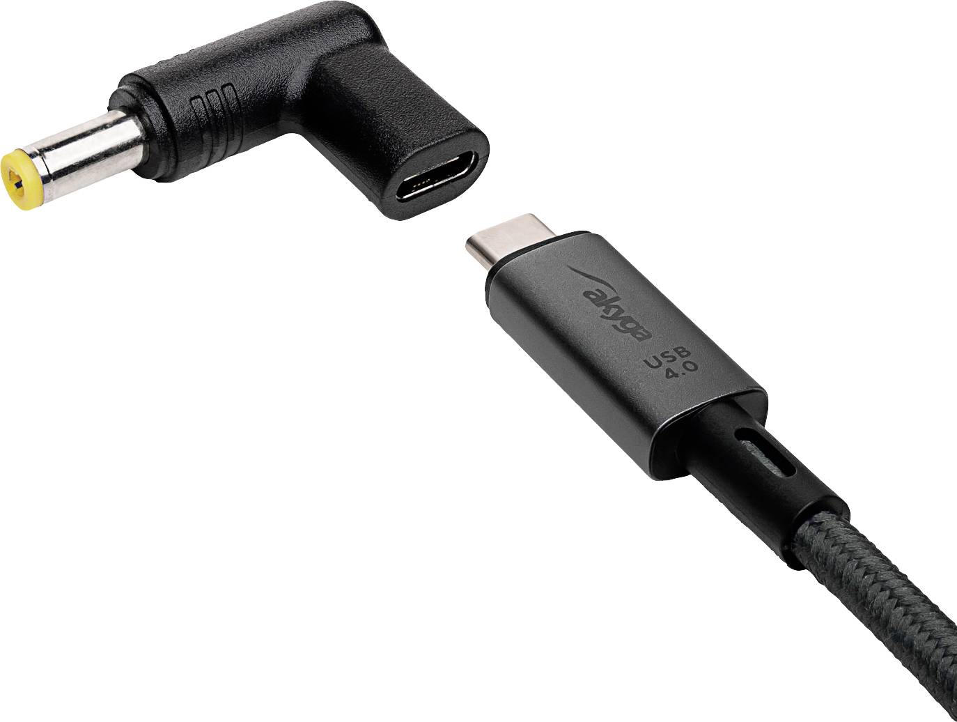 Câble USB 4.0 avec adaptateur de connexion rectangulaire pour appareils électroniques.