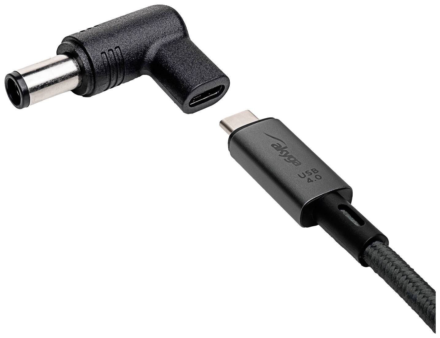 Ancien chargeur pour ordinateur portable Acer avec connecteur DC et nouveau chargeur USB-C pour charge rapide, côte à côte.