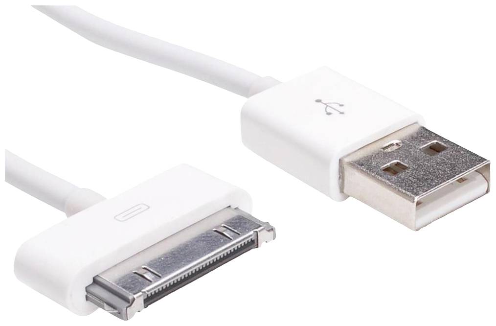 Akyga Câble USB USB-A mâle, Connecteur 30 pôles 1.00 m blanc AK-USB-08