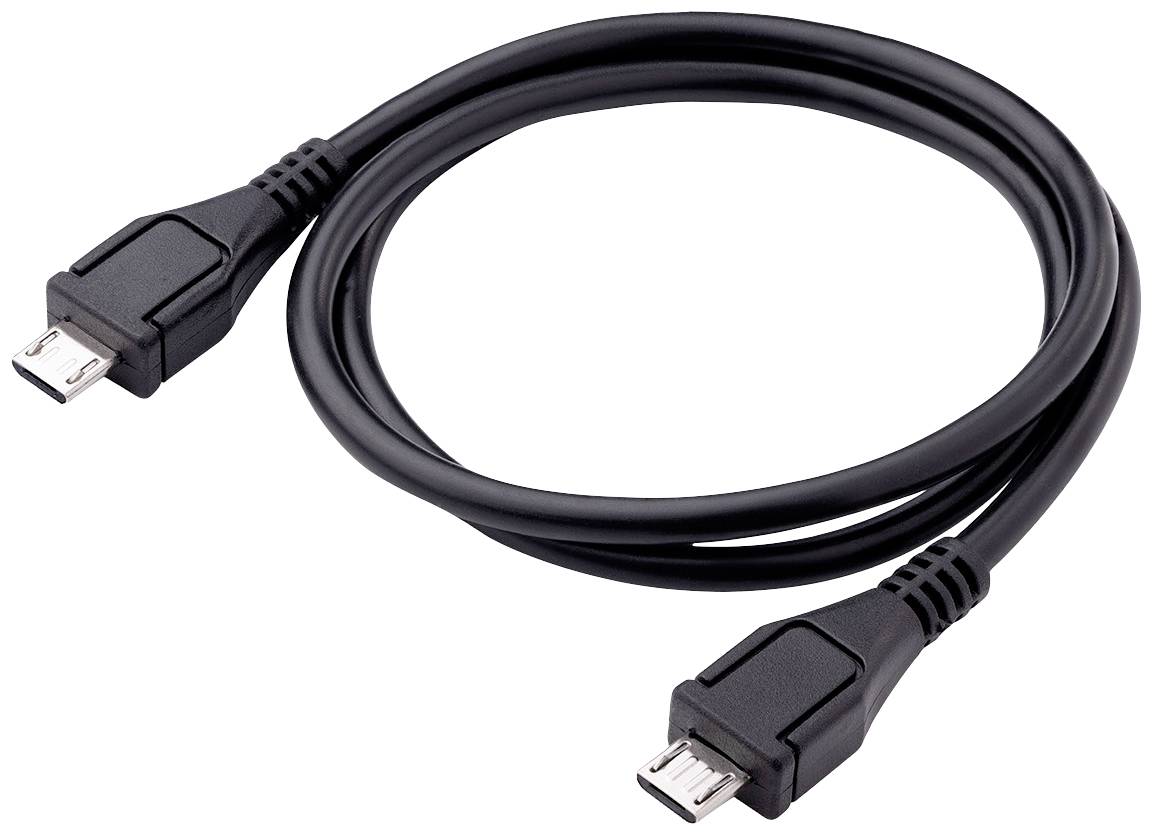 Akyga Câble USB USB-Micro-B mâle, USB-Micro-B mâle 0.60 m noir AK-USB-17