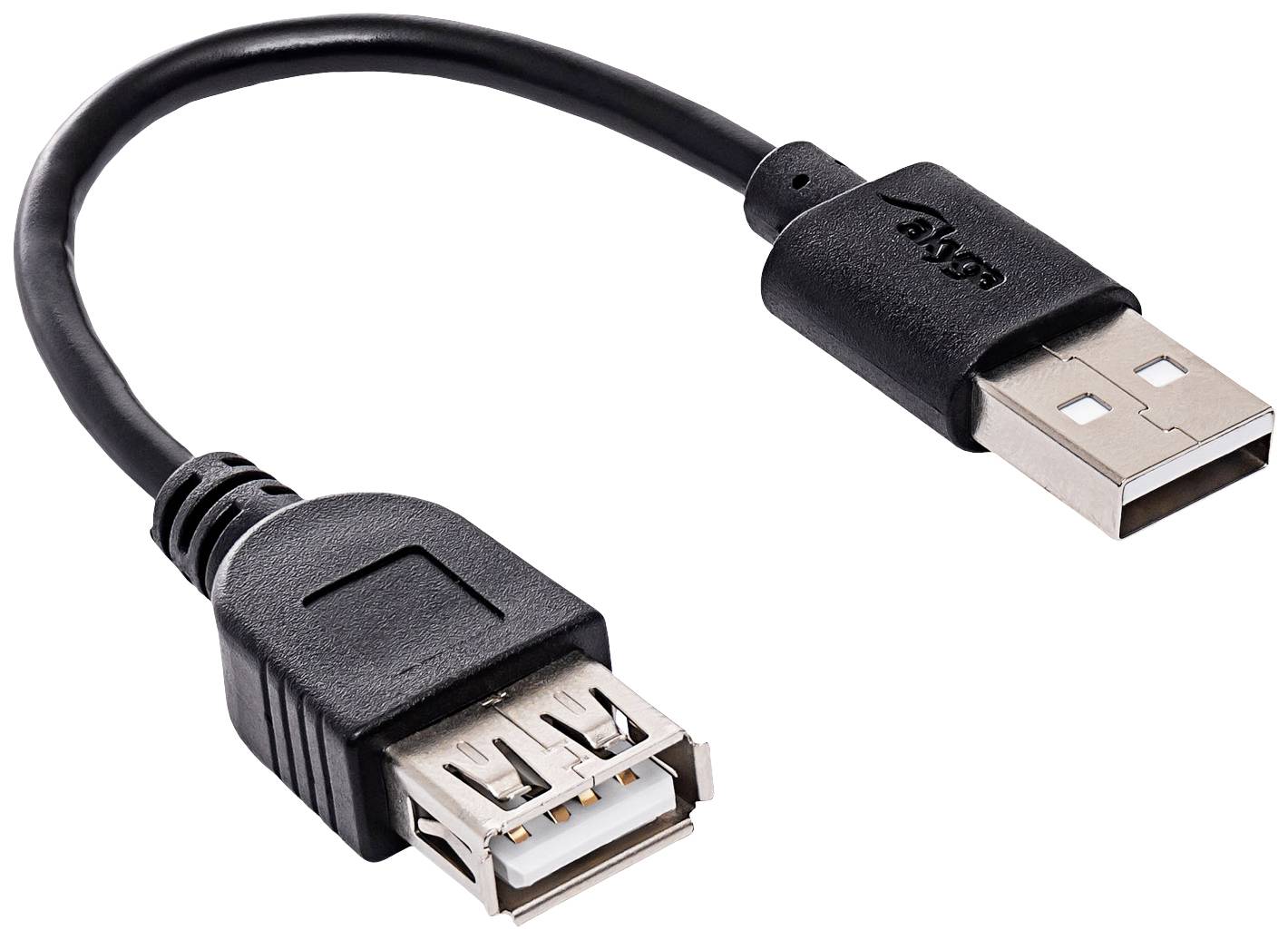 Akyga Câble USB USB-A mâle, USB-A femelle 0.15 m noir AK-USB-23