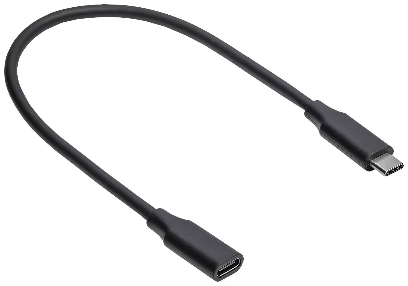 Akyga Câble USB USB-C® mâle, USB-C® femelle 0.30 m noir AK-USB-32