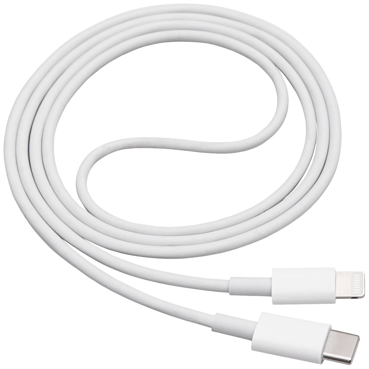 Akyga Câble USB USB-C® mâle, Connecteur Lightning 1.00 m blanc AK-USB-35
