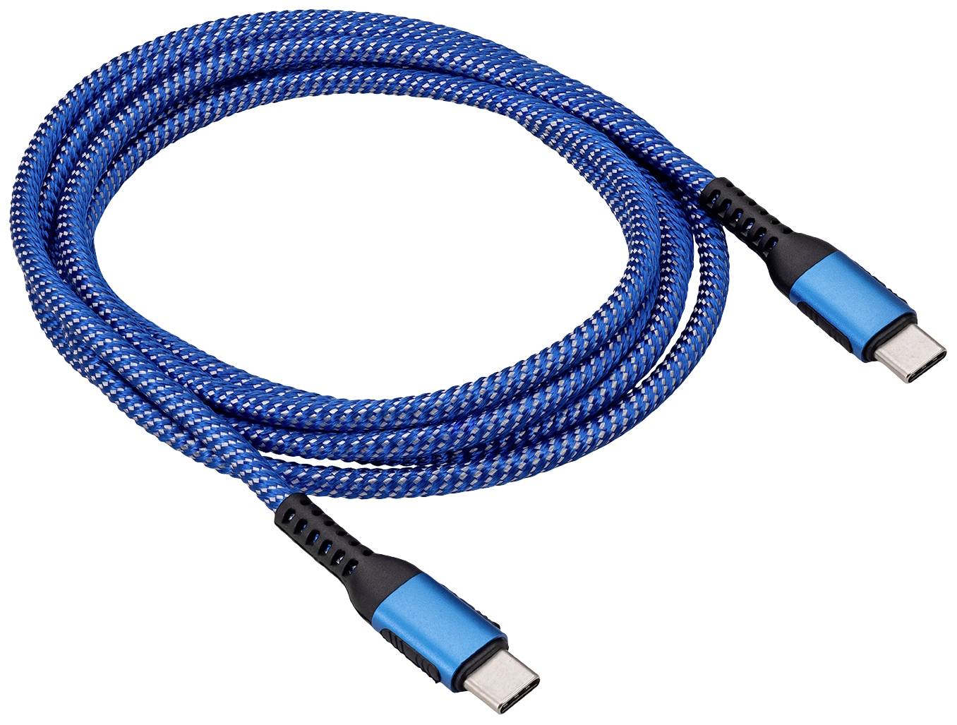 Akyga Câble USB USB-C® mâle, USB-C® mâle 1.80 m bleu AK-USB-38