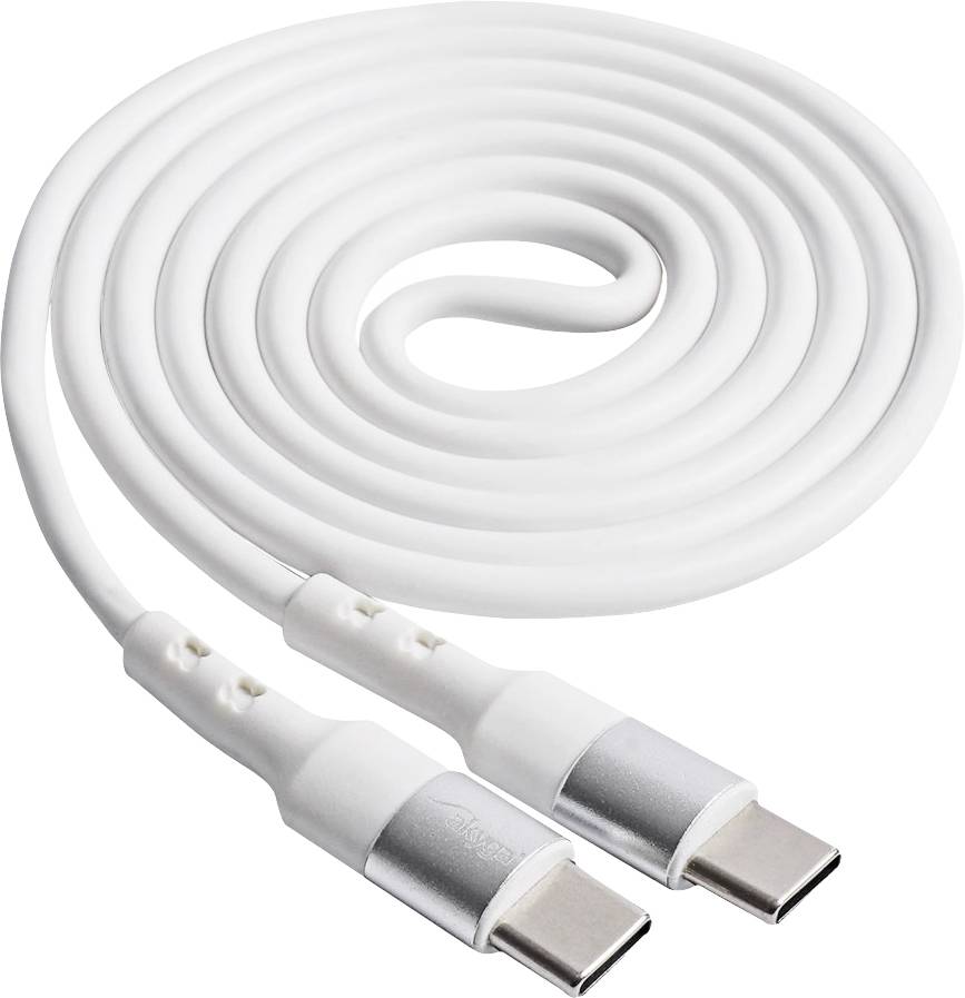 Akyga Câble USB USB-C® mâle, USB-C® mâle 1.00 m blanc AK-USB-40