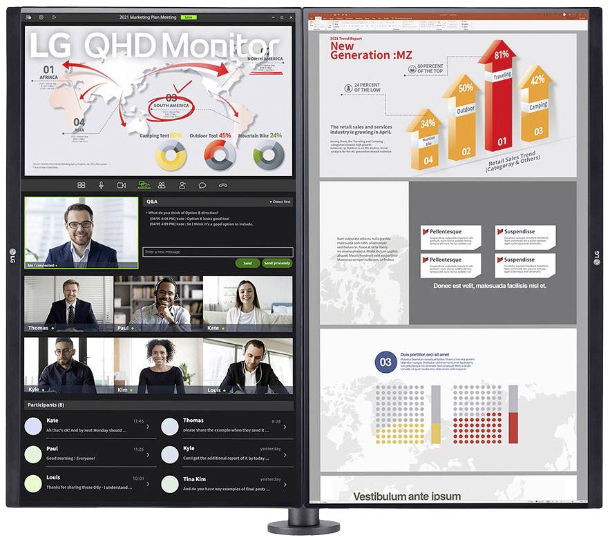 Moniteur LED LG Electronics 27QP88DP-BS CEE F (A - G) 68.6 cm 27 pouces 16:9 5 ms DisplayPort, HDMI™ IPS LCD