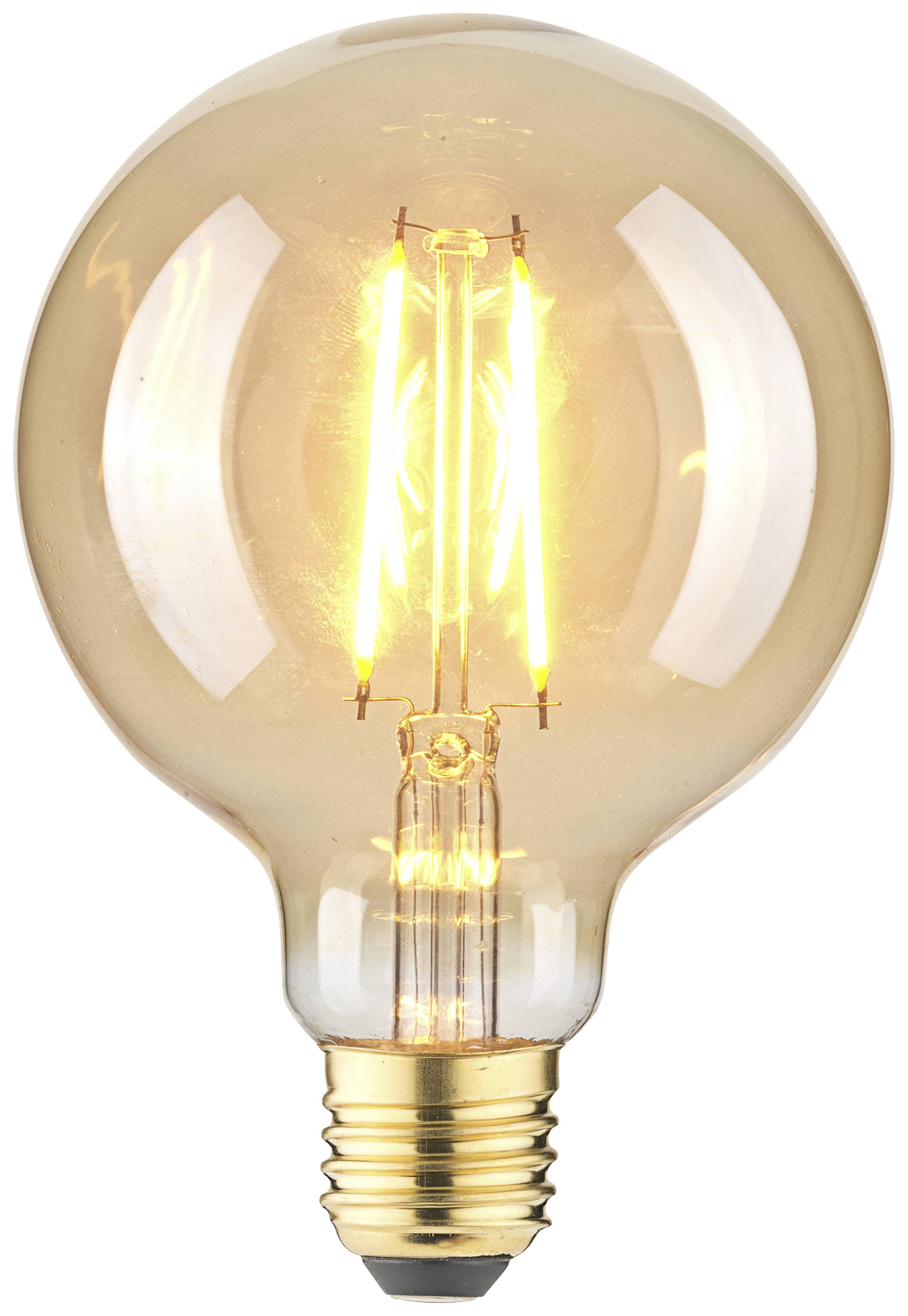 LightMe LM85060 LED E27 forme de globe 4.5 W ambré (Ø x L) 95 mm x 140 mm 1 pc(s)