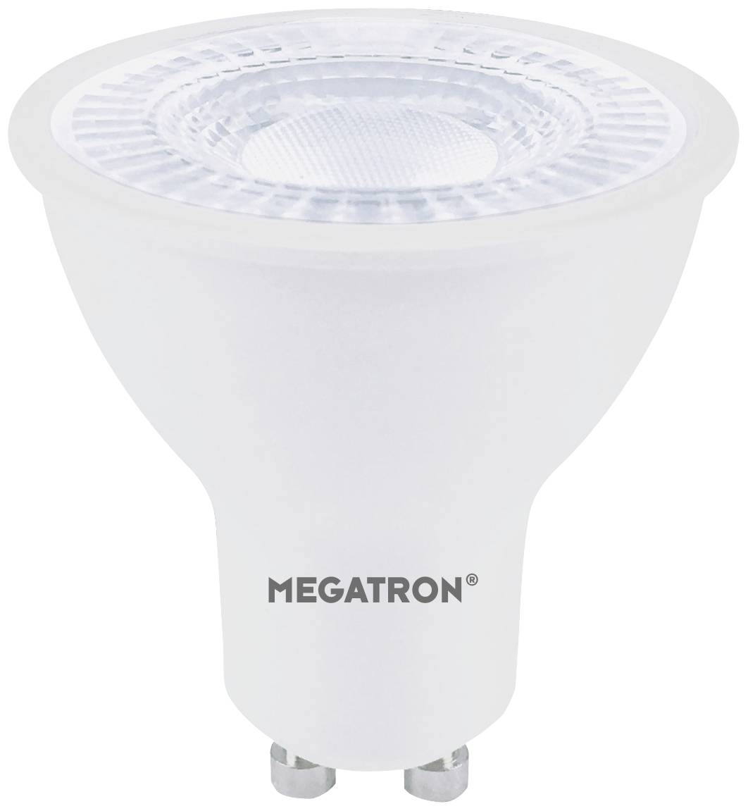 Megatron MT65009 LED CEE F (A - G) GU10 réflecteur 4.8 W blanc chaud (Ø x L) 50 mm x 55 mm 1 pc(s)