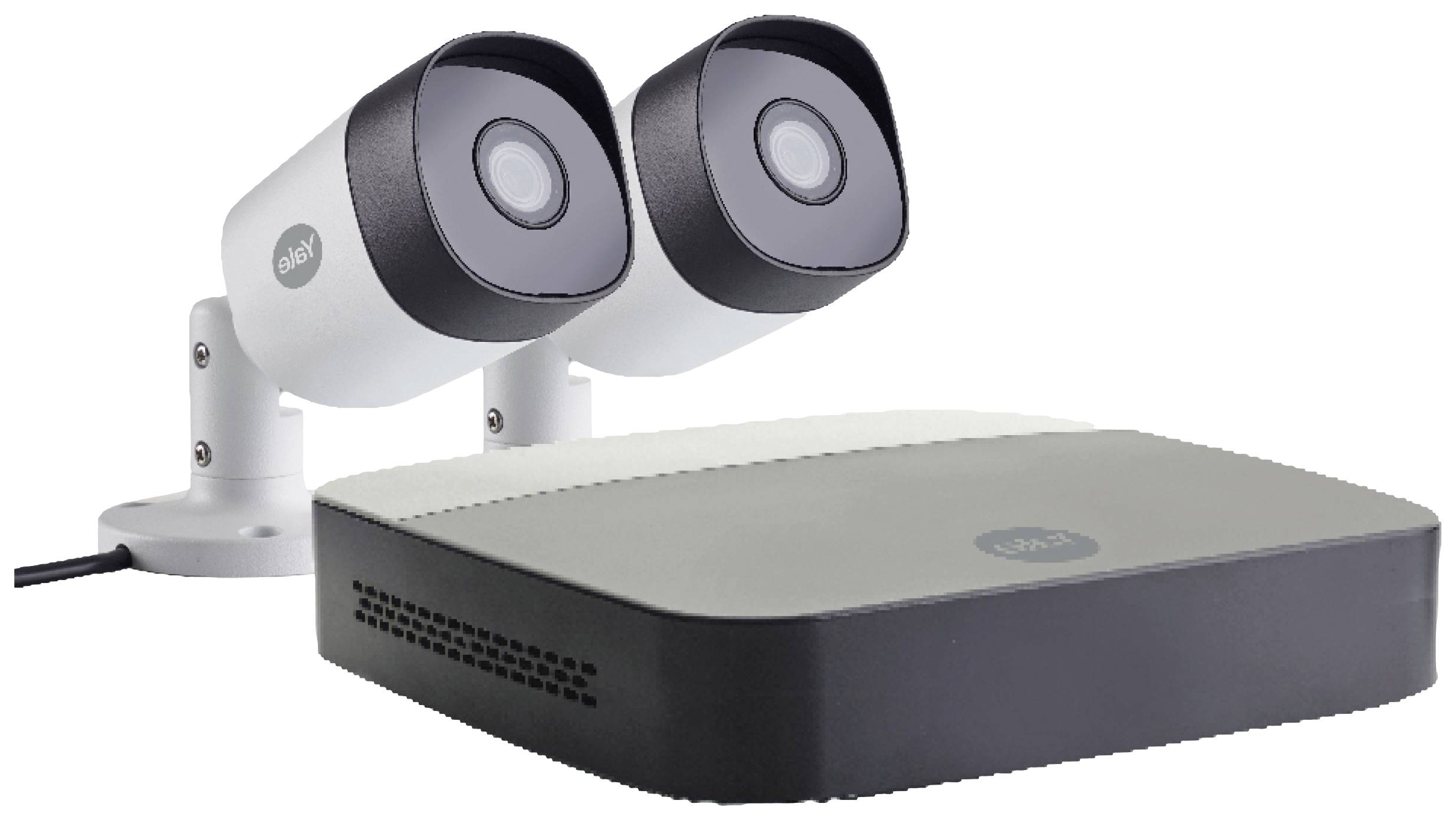 YALE SV-4C-2ABF X-2 V2 analogique Set pour caméra de surveillance 4 canaux avec 2 caméras 1920 x 1080 pixels 1 TB