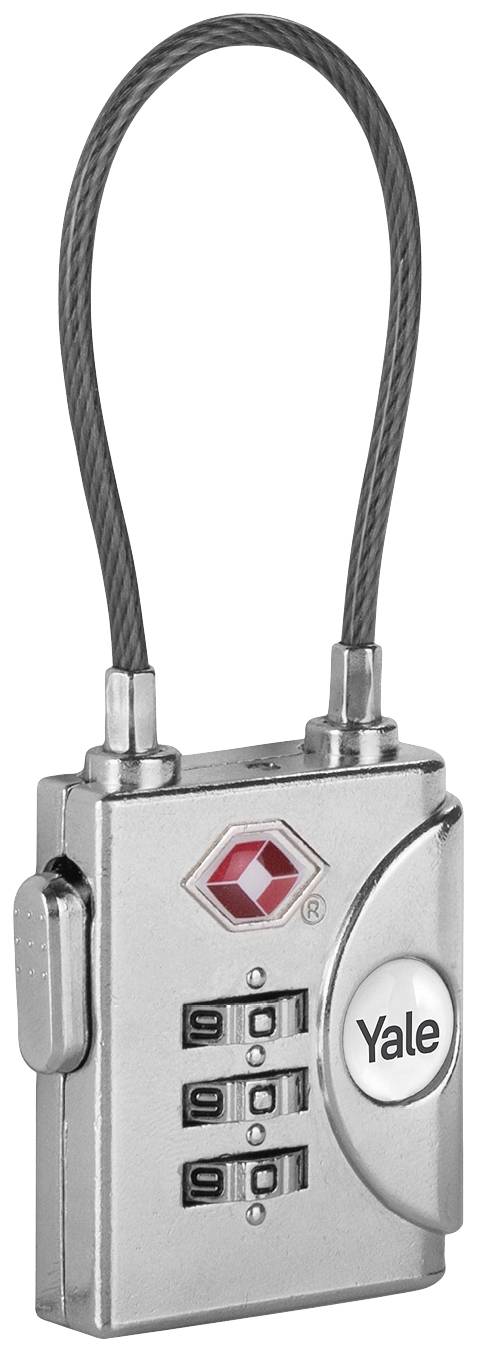 YALE YTP3/32/350/1 Cadenas 32 mm TSA argent avec serrure à combinaison