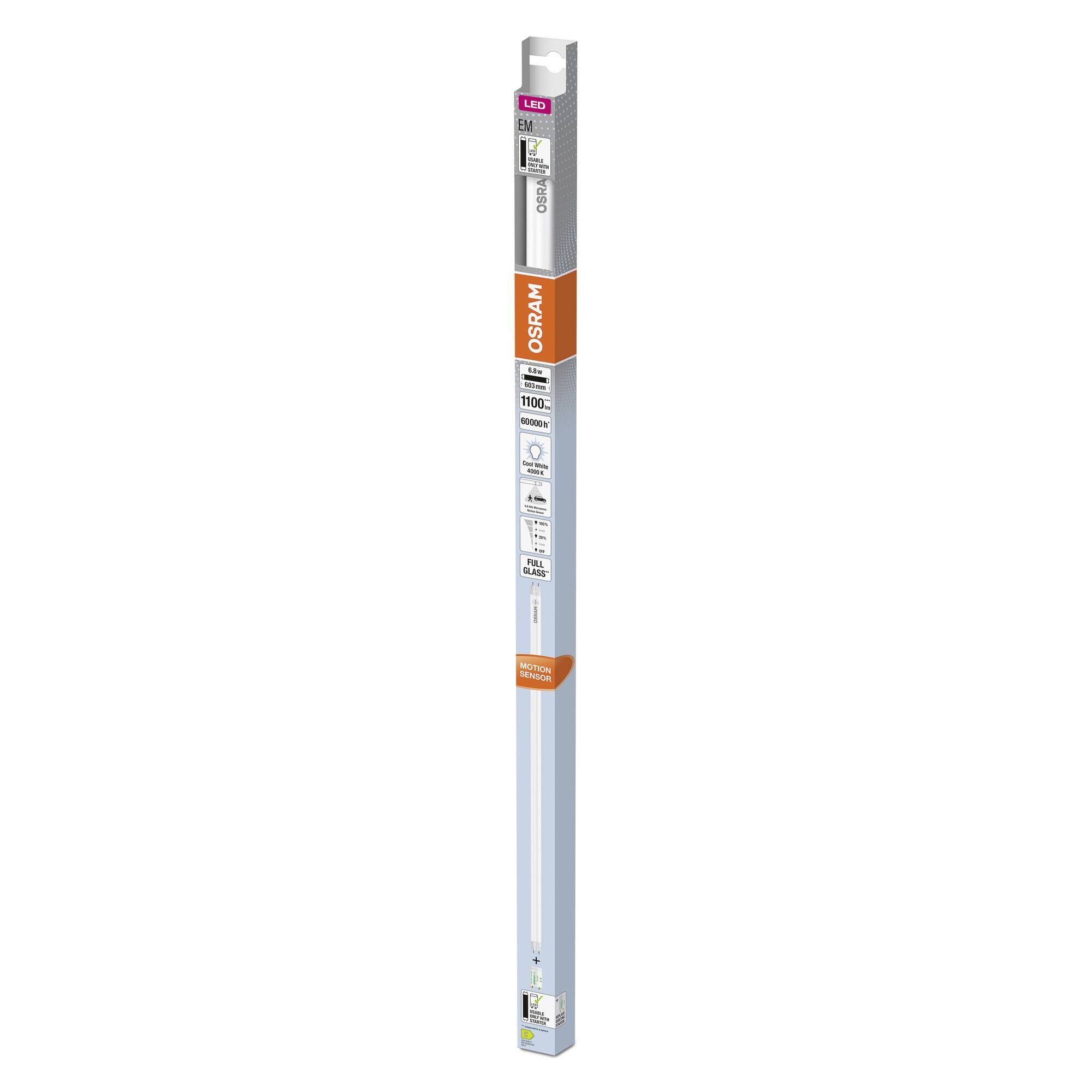 OSRAM HOMELIGHTING Tubes LED CEE: C (A - G) G13 forme de tube 6.8 W = 18 W blanc neutre (Ø x L) 26.70 mm x 603 mm 1 pc(s)