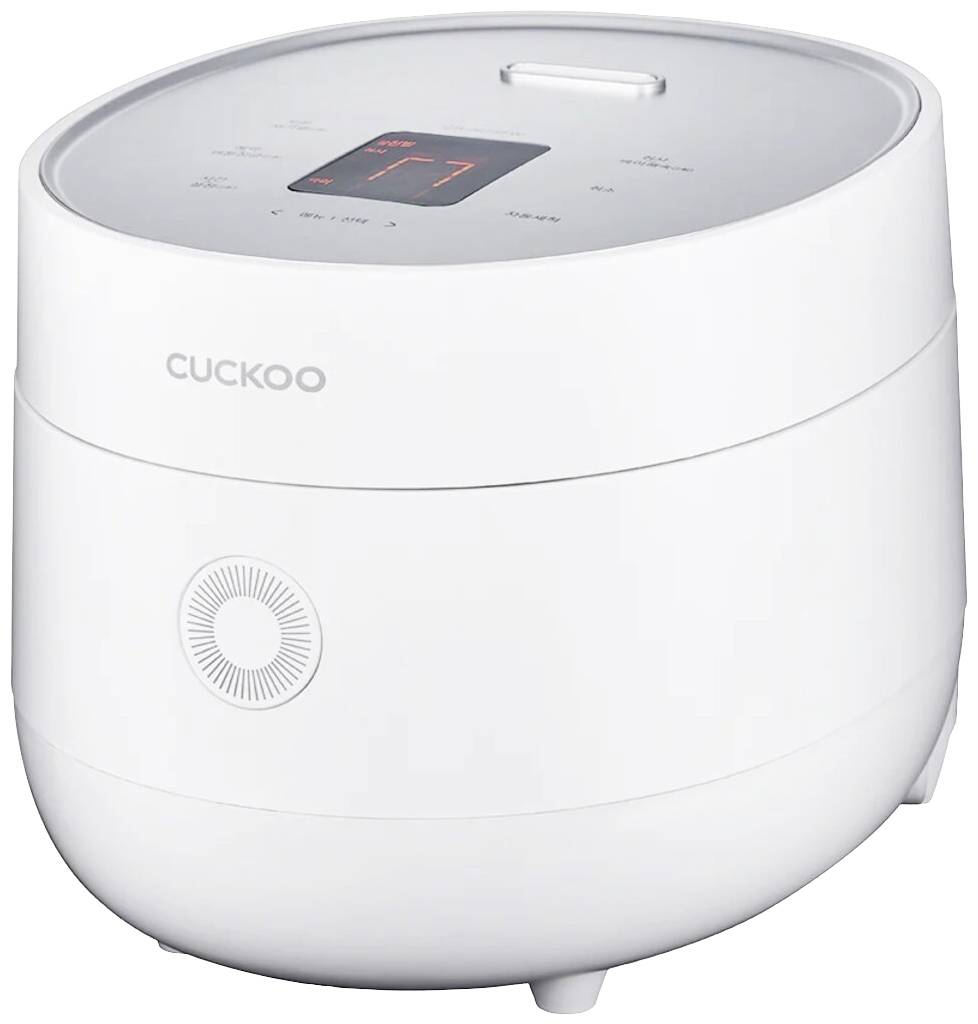 Cuckoo CR-0675F Cuiseur à riz blanc mat avec écran, avec verre doseur, fonction minuteur