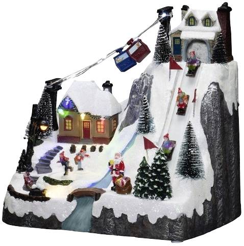 Konstsmide 4253-000 piste de ski multicolore LED multicolore avec interrupteur, avec musique