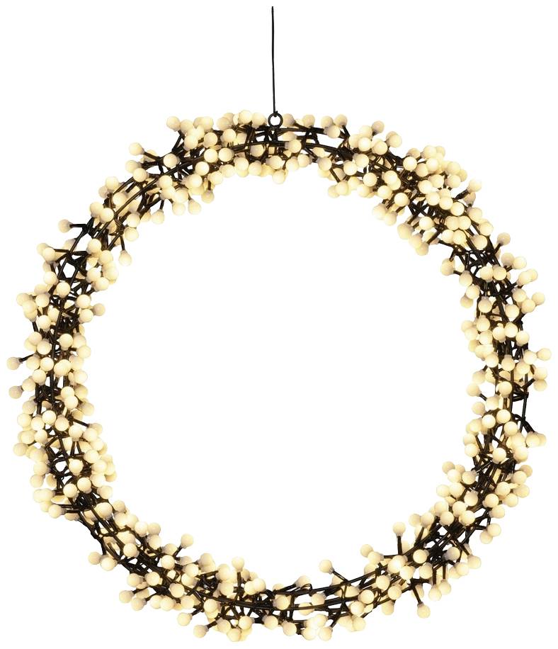 Konstsmide 2756-100 Couronne de porte avec éclairage couronne blanc chaud LED blanc chaud CEE: F (A - G) minuteur, dimmable