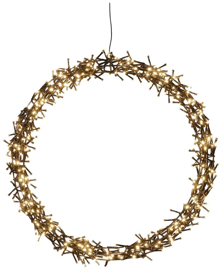 Konstsmide 2757-800 Couronne de porte avec éclairage couronne ambré LED ambre CEE: F (A - G) minuteur, dimmable