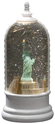 Konstsmide 4295-200 Lanterne à LED statue de la liberté blanc chaud LED blanc rempli d'eau, minuteur