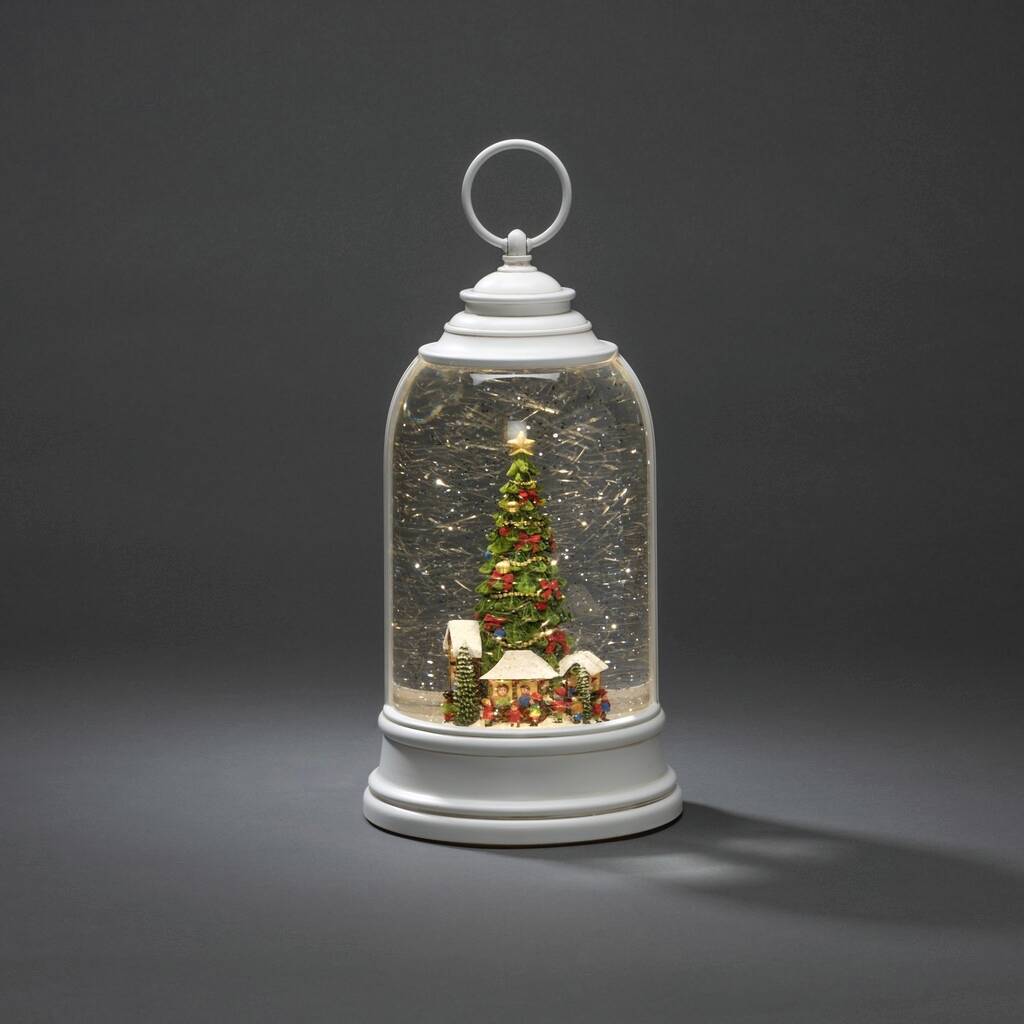 Konstsmide 4292-200 Lanterne à LED Marché de Noël blanc chaud LED blanc rempli d'eau, minuteur