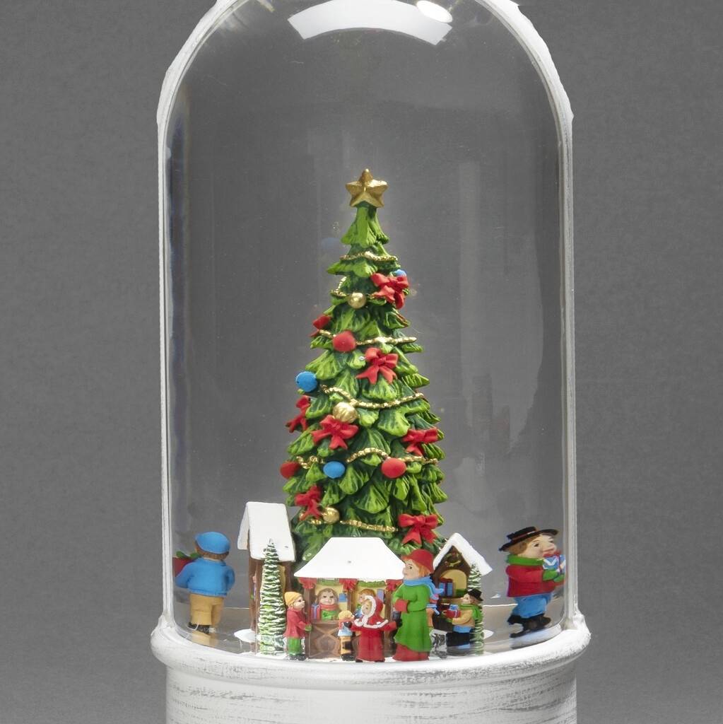 Konstsmide 4292-200 Lanterne à LED Marché de Noël blanc chaud LED blanc rempli d'eau, minuteur