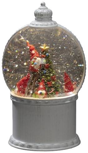 Konstsmide 4300-200 Lanterne à LED papa Noël blanc chaud LED blanc rempli d'eau, minuteur