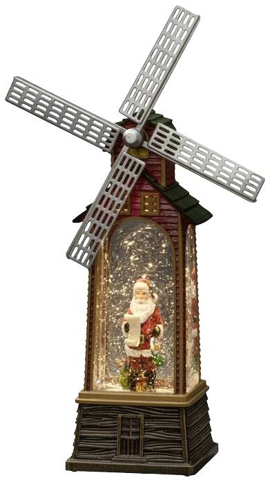 Konstsmide 4294-000 Lanterne à LED moulin à vent blanc chaud LED marron rempli d'eau, minuteur