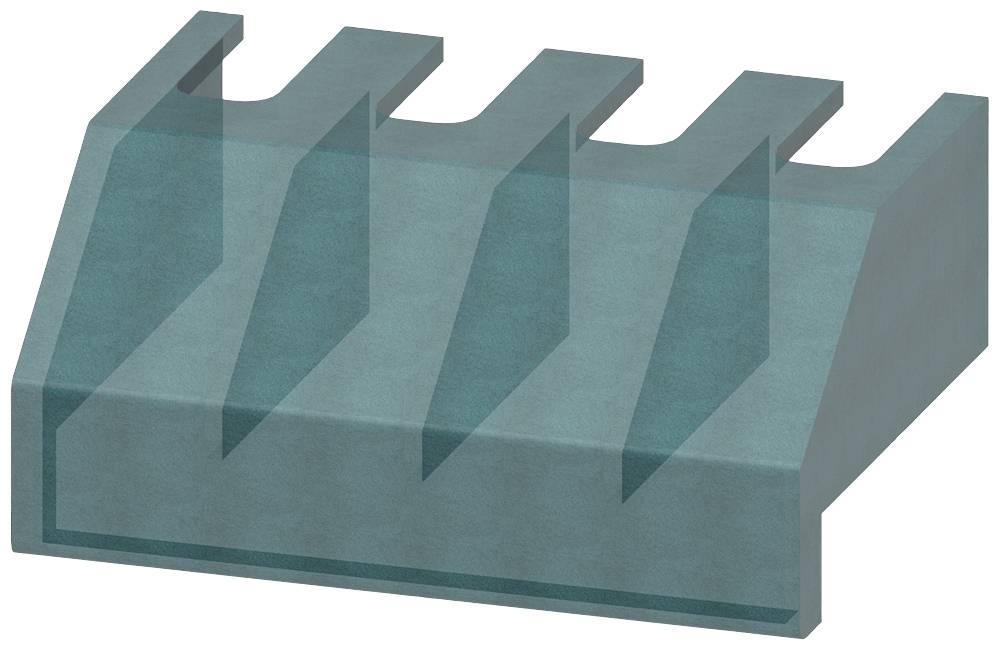 Forme grise impossible avec des bandes parallèles décalées qui créent une confusion visuelle et représentent un design 3D irréalisable.