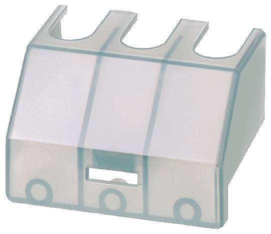 Un support en plastique transparent à trois emplacements pour fixation murale.