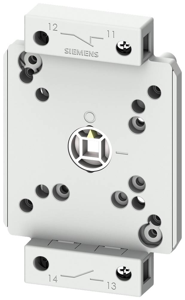 Un composant rectangulaire à l'aspect technique, doté de connexions à vis et de bornes numérotées 11, 12, 13, 14 en haut et en bas.