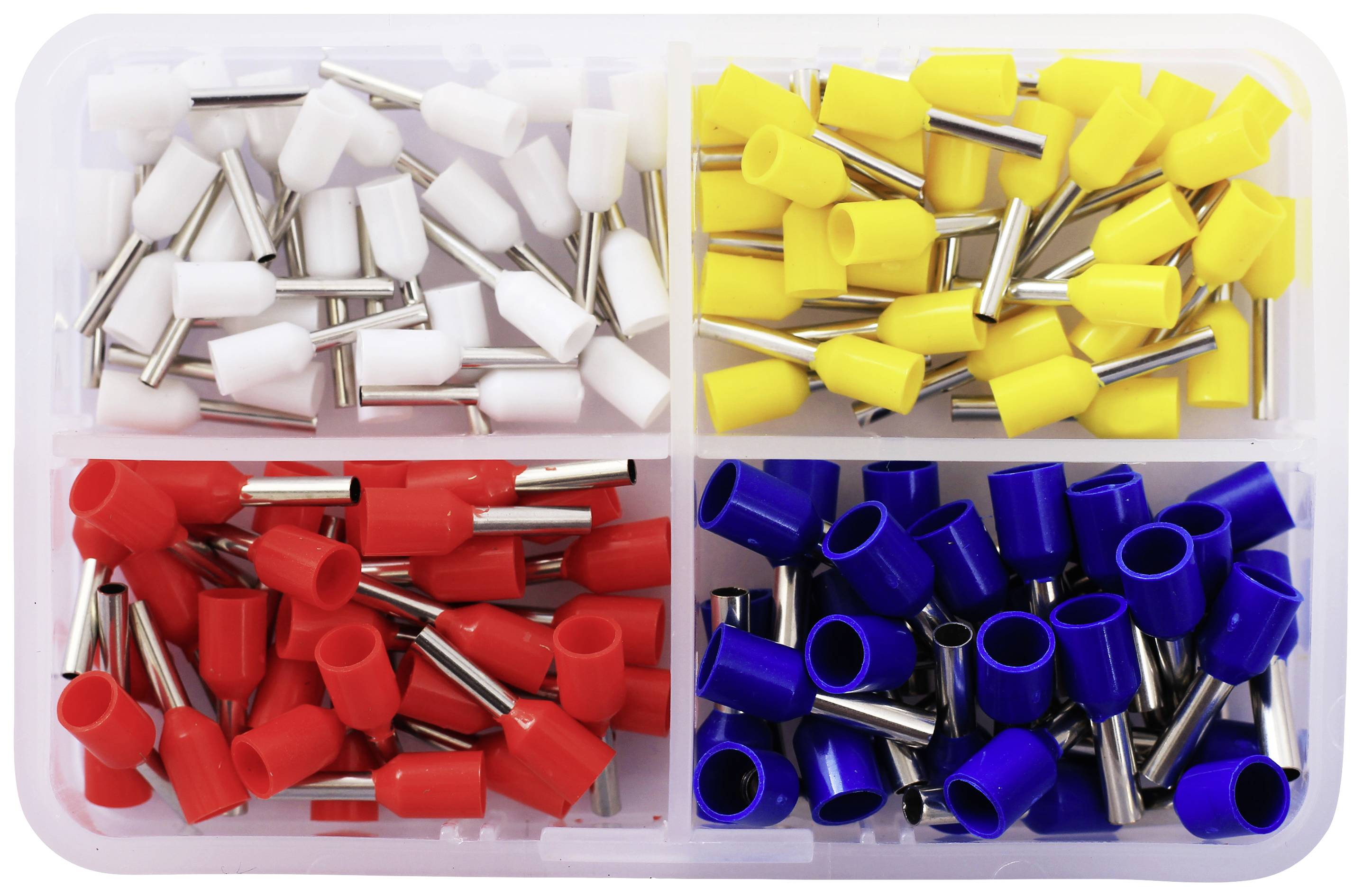 Quadrios 2010C389 Assortiment d'embouts simples 0.75 mm², 1 mm², 1.5 mm², 2.5 mm² partiellement isolé 120 pc(s)