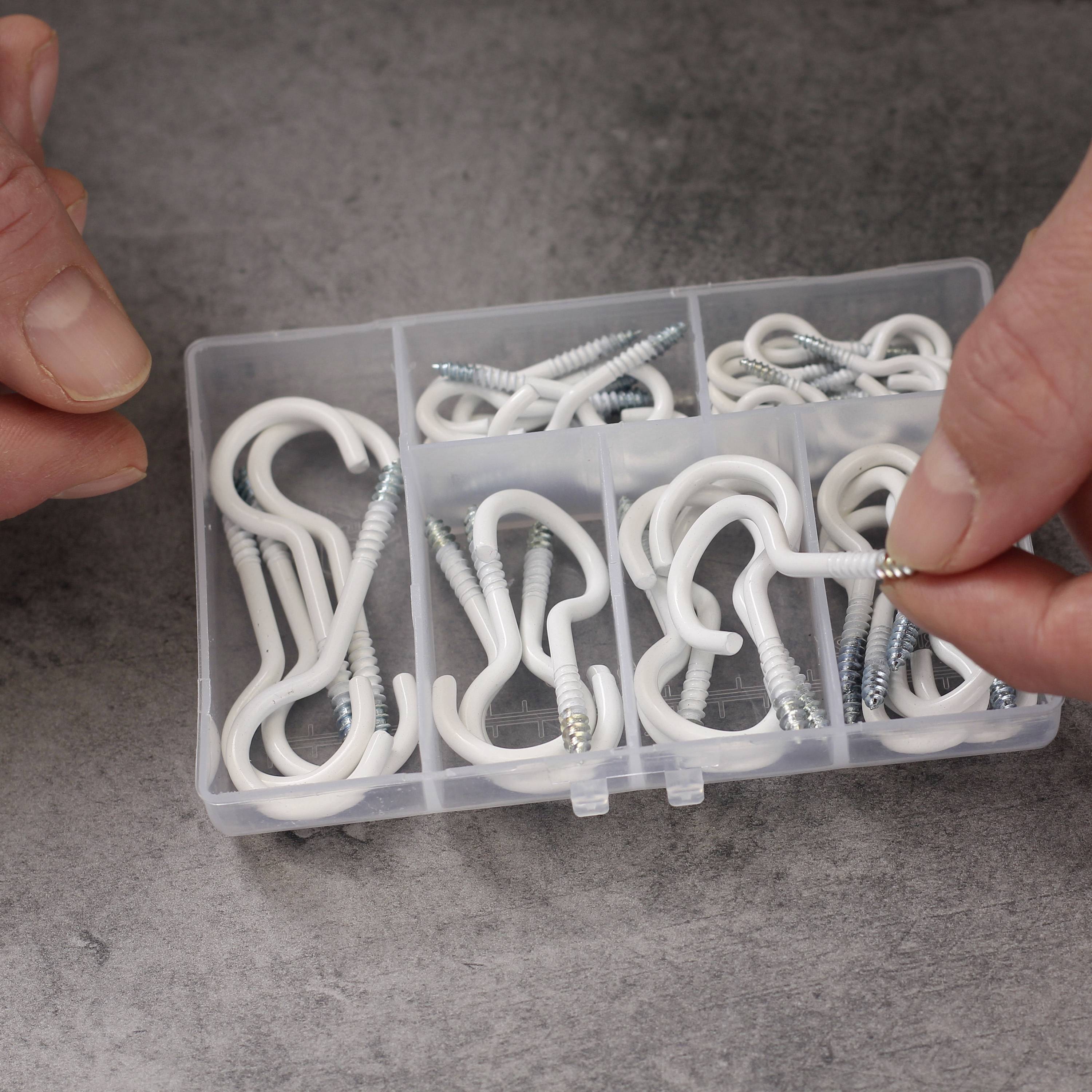 Quadrios 22SA053 Assortiment de crochets à vis blanc 55 pièces 55 pc(s)