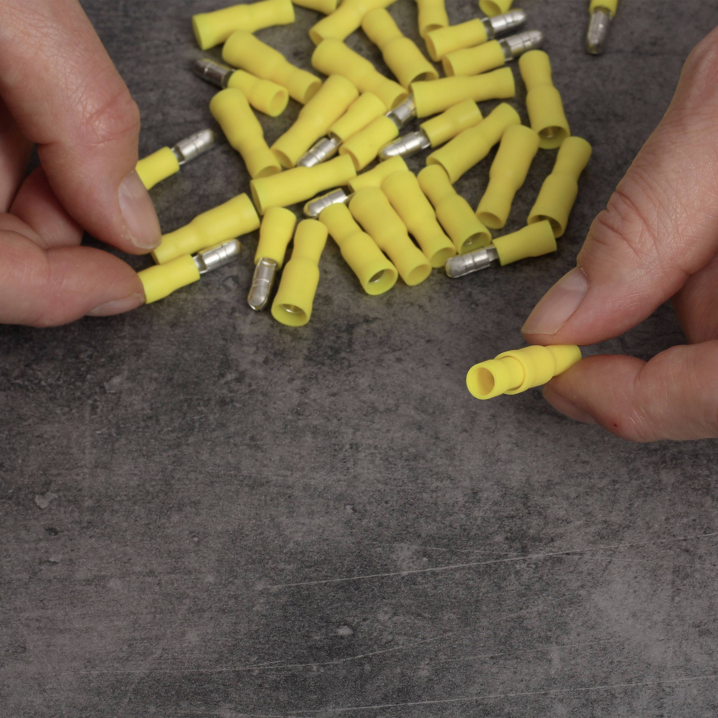 Quadrios 23C493 Cosse cylindrique mâle 4 mm² 6 mm² jaune 100 pc(s)