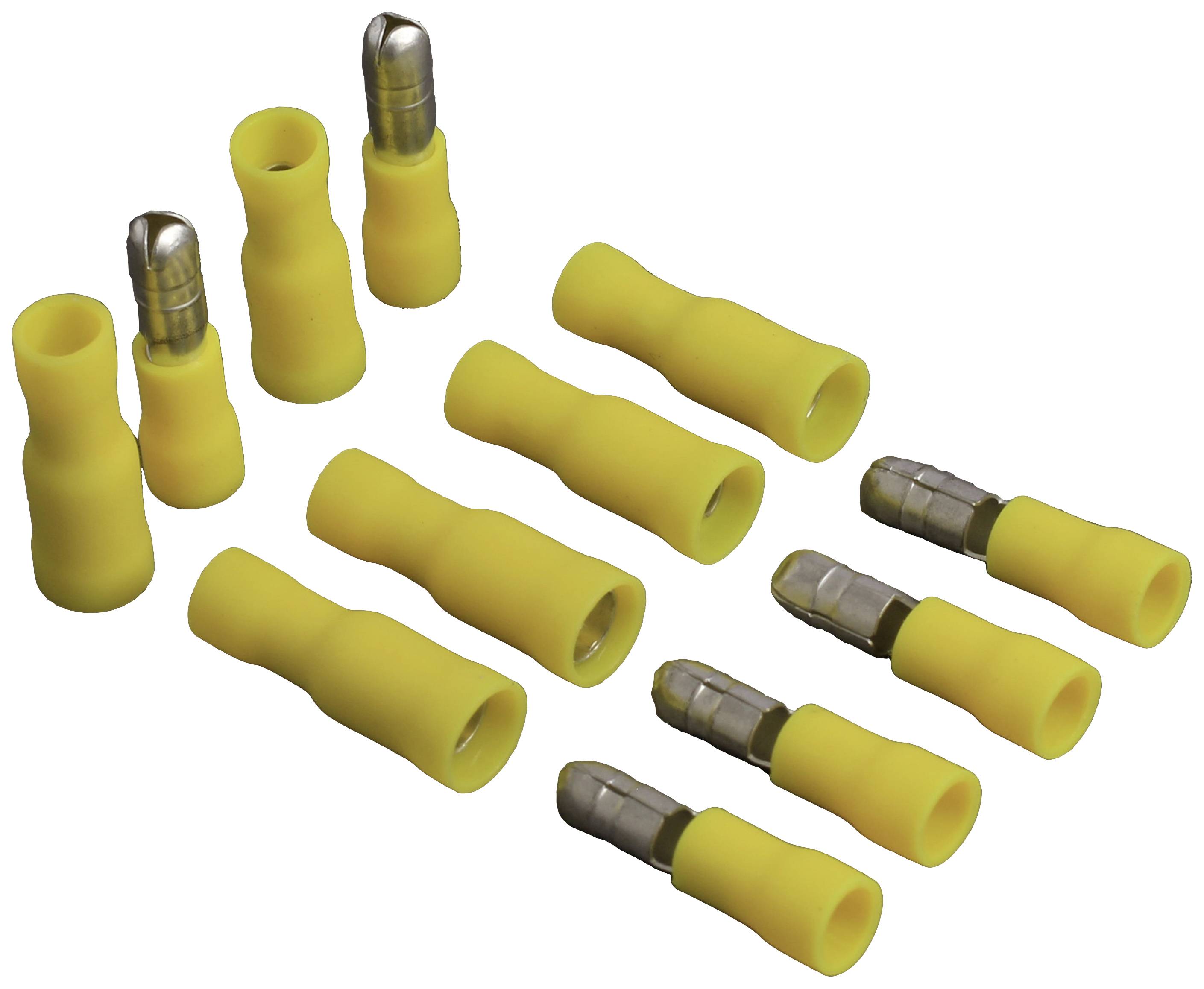 Quadrios 23C493 Cosse cylindrique mâle 4 mm² 6 mm² jaune 100 pc(s)