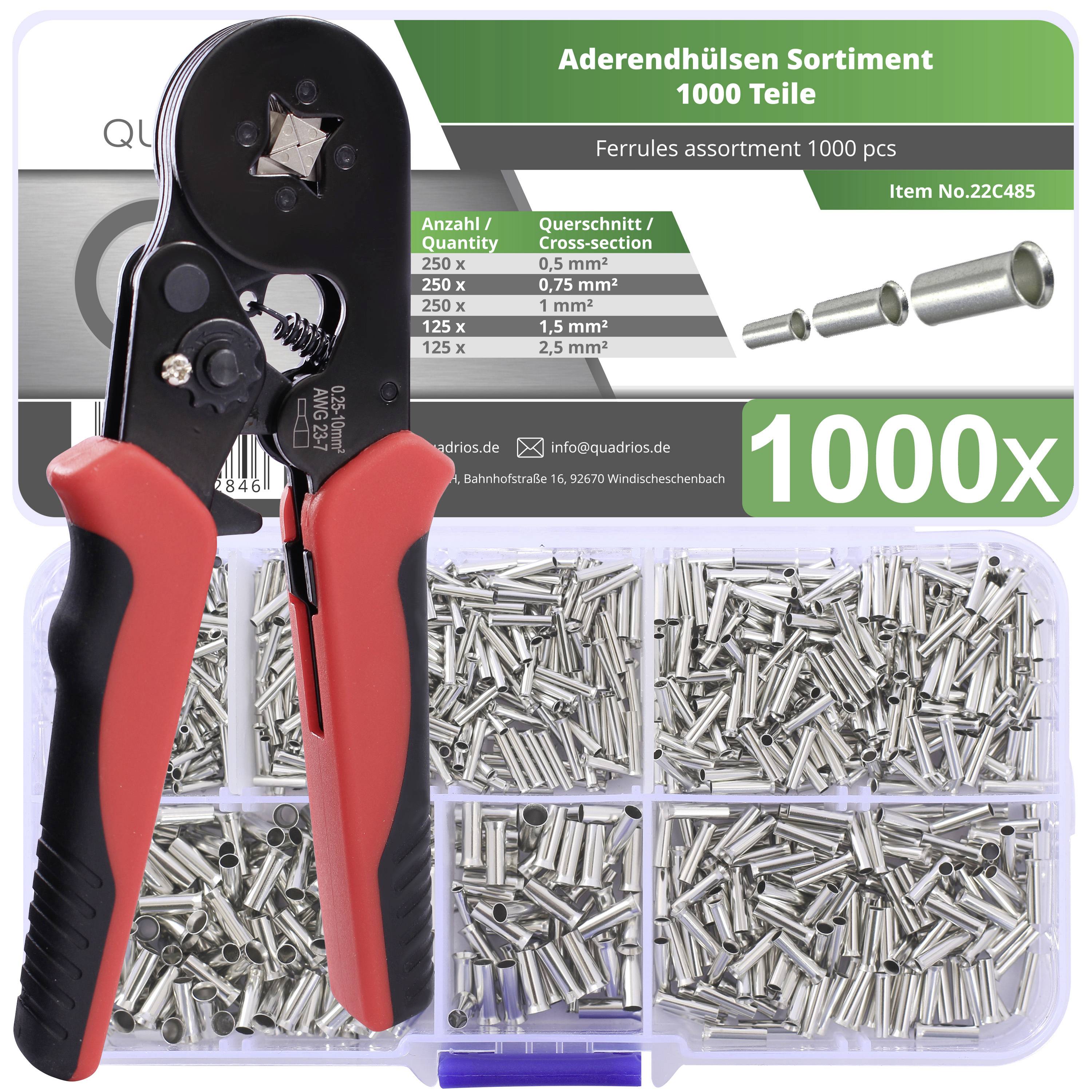 Quadrios 23T034 Assortiment d'embouts simples non isolé 1 set