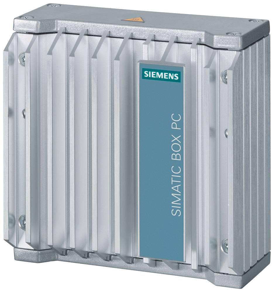 Boîtier PC SIMATIC de Siemens dans un boîtier robuste à structure nervurée. Adapté aux applications industrielles.
