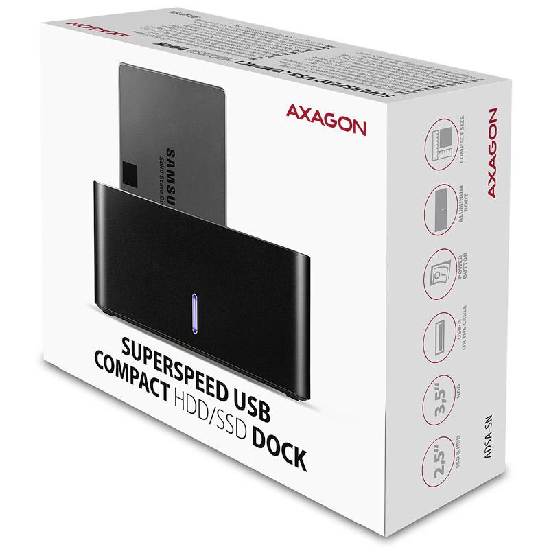 AXAGON ADSA-SN Station d'accueil pour disque dur