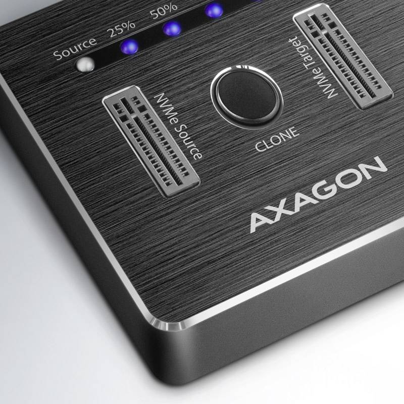 AXAGON ADSA-M2C NVMe Station d'accueil pour disque dur avec fonction clonage